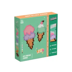 Plus Plus Ice Cream Cones Puzzle By Number